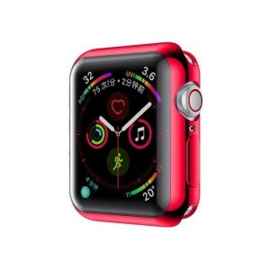 KINGMAS puzdro 360 Slim Apple Watch Series 4/5/6/SE 44mm červený rám CA00064E
