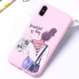 Fashion puzdro Candy „Beautiful day“ iPhone X/XS ružové
