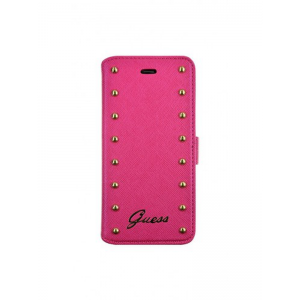 Knižkové puzdro Guess Studded Folio iPhone 6/6S Plus ružové