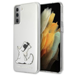 Puzdro Karl Lagerfeld Choupette Eats KLHCS21LCFNRC Samsung Galaxy S21 Ultra transparentné