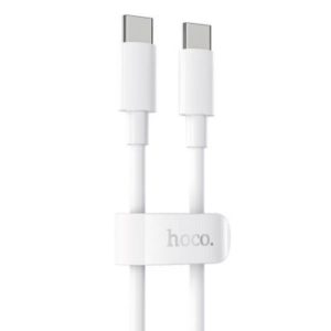 Dátový kábel HOCO X51 5A Fast Charge 100W Type C – Type C 1m biely