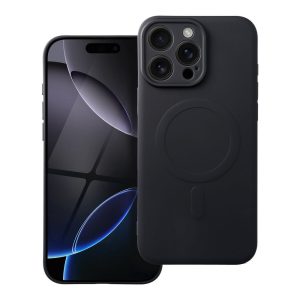 Puzdro Forcell Silicone MagSafe iPhone 16 Pro Max čierne